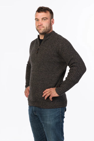 Possum Merino 1/4 zip Teak